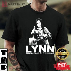 LORETTA LYNN Johnny Cash Middle Finger T-Shirt