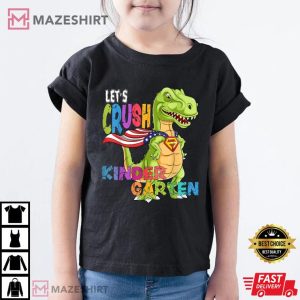 Ready To Crush Kindergarten 2035 Dinosaur Back to School Boy T-Shirt