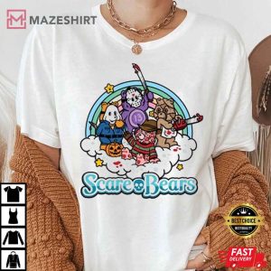 Horror Scare Bears Funny Vintage T-Shirt