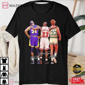 Magic Johnson Michael Jordan Larry Bird Signed T-Shirtnson Michael Jordan Larry Bird Singned T-Shirt
