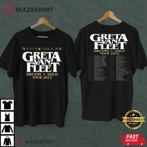 Greta Van Fleet Dreams In Gold Tour 2022 T-Shirt #4