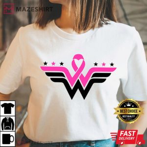 Cancer Ribbon Wonder Women T Shirt 2