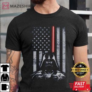 Star Wars Flag Darth Vader Dad T Shirt 2
