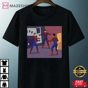 Three Spiderman Pointing Meme T Shirt 3