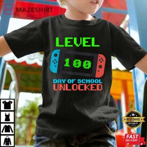 Level 100 Days Of School Unlocked T Shirt 1