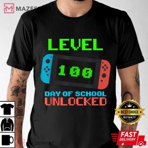 Level 100 Days Of School Unlocked T Shirt 3
