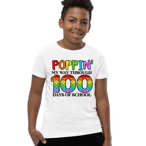 Poppin My Way Through 100 Days Of School T Shirt 1