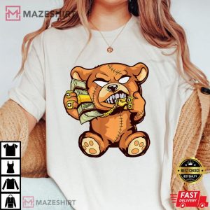 Money Calling Hip Hop Teddy Bear T Shirt 1