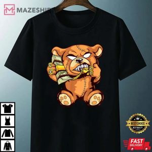 Money Calling Hip Hop Teddy Bear T Shirt 2