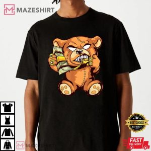 Money Calling Hip Hop Teddy Bear T Shirt 4