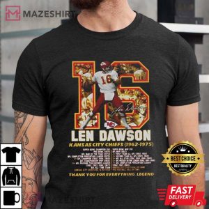 RIP Legend Len Dawson Smoking Merch T Shirt 2