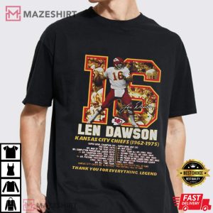 RIP Legend Len Dawson Smoking Merch T Shirt 4