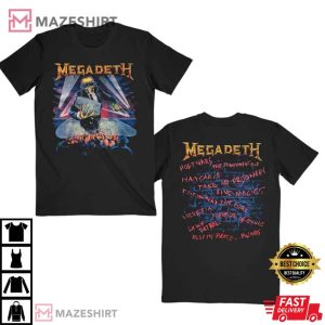 Megadeth Killing Road 2022 Tour Double Sided T Shirt 3 1