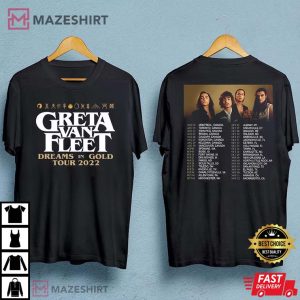 Greta Van Fleet Dreams In Gold Tour 2022 T-Shirt #2