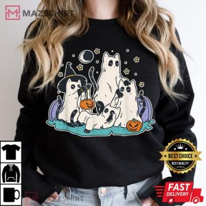 Black Cats In Ghost Costume 1