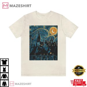 Harry Potter Inspired Starry Night Magic Wizard Castle Boat T Sh 4