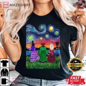 Hocus Pocus Starry Night Cute Halloween T Shirt 4