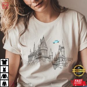 Flying Car Wizard Harry Potter T Shirt 1