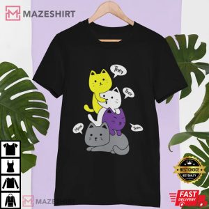Enby Pride Kittens Non Binary LGBT Christmas Gifts T Shirt 1