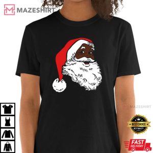Black Santa Claus African American Christmas T Shirt 4