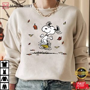 Snoopy Dog Autumn Maples Funny T-Shirt