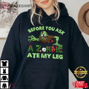 Funny Zombie Ate My Leg Amputee Shirt