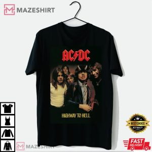 ACDC Neon Highway To Hell Rock and Roll Music Shirt