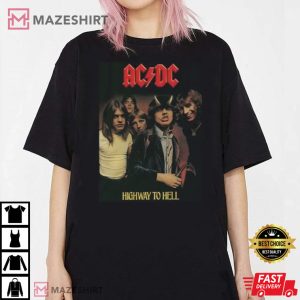 AC/DC Neon Highway To Hell Rock And Roll Music T-Shirt