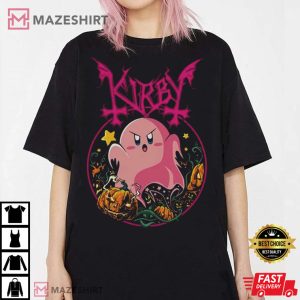 Pink Ghost Kirby Halloween Gift T-Shirt