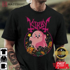 Pink Ghost Kirby Halloween Gift T-Shirt