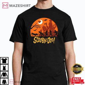 Scooby Doo The Gang Halloween Silhouette Logo T Shirt 2