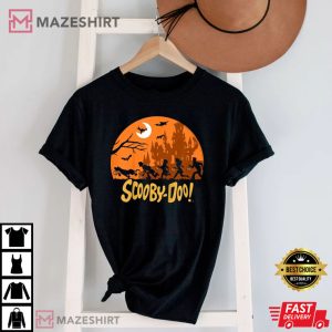 Scooby Doo The Gang Halloween Silhouette Logo T Shirt 4