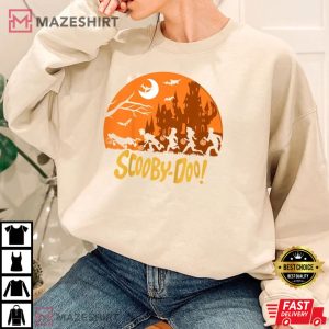 Scooby Doo The Gang Halloween Silhouette Logo T Shirt 1