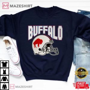 Vintage Buffalo Football Helmet Unisex Navy Sweatshirt