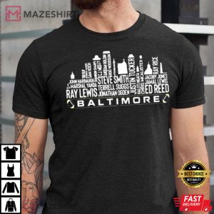 Baltimore Football Team All Time Legends T Shirt 1