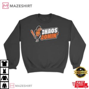 Chaos Comin Baseball T Shirt 1