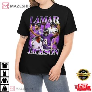 Lamar Jackson Vintage T Shirt 1