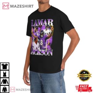 Lamar Jackson Vintage T Shirt 4
