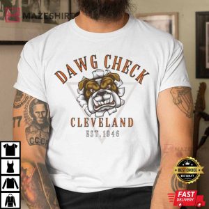 Retro Dawg Check Cleveland Browns T Shirt 2
