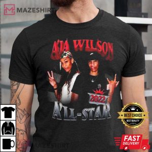 Aja Wilson WNBA 2022 T Shirt 4