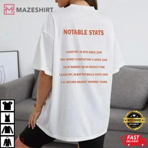 Baker Mayfield Is A Bad Qb Notable Stats T Shirt 3