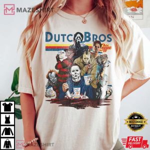 Horror Movies Characters at Dutch Bros Coffee Comfort Colors 2