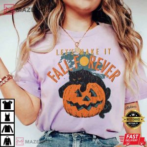 Retro Black cat on Pumpkin Comfort Colors 1