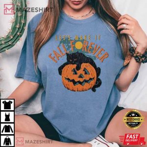 Retro Black cat on Pumpkin Comfort Colors 2