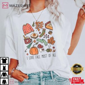 Cute Fall Things Doodles Comfort Colors 1