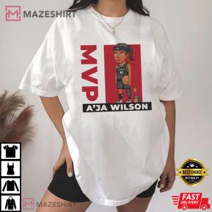 Aja Wilson Vintage Style WNBA T Shirt 2