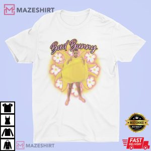 Bad Bunny El Sol Air Brush 90s Style Neverita Vintage Look T Shirt 1