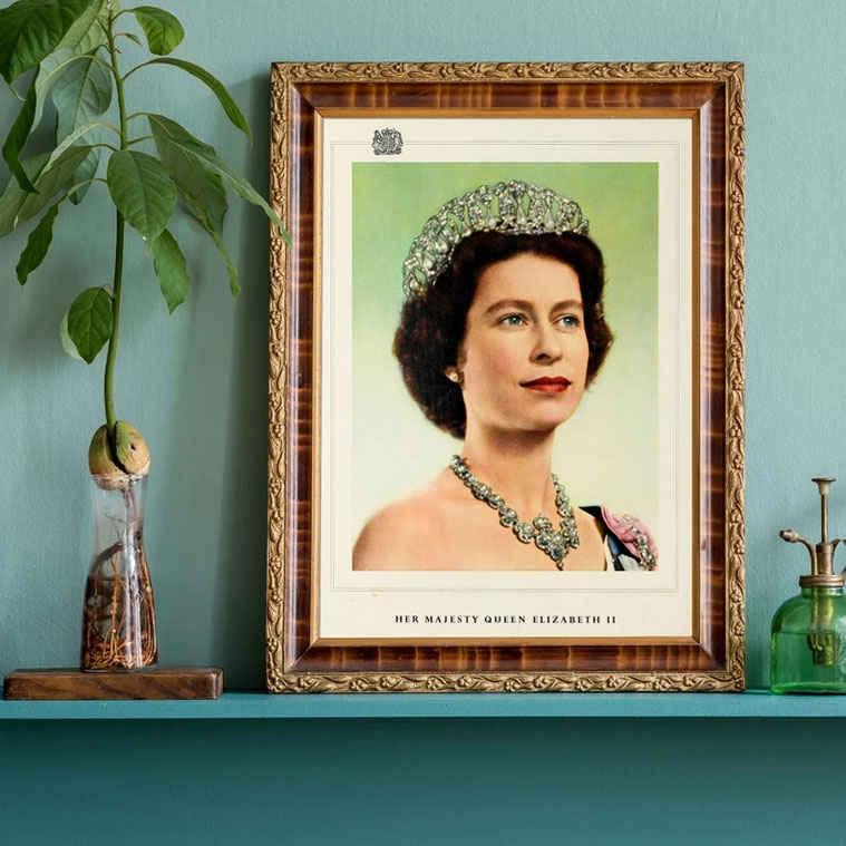 Vintage Queen Of England Poster Vintage Queen Of England Poster