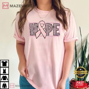 Hope Breast Cancer Ribbon T Shirt 3