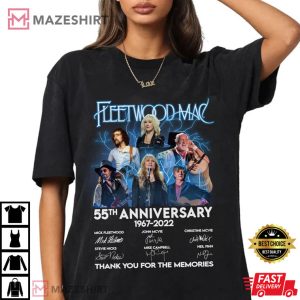 Fleetwood Mac 55th Anniversary 1967 2022 Signatures T Shirt 4